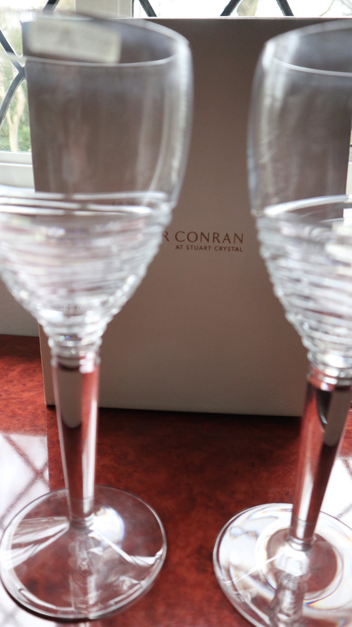 2 Jasper Conran Strata Tall Wine Glasses by Stuart Etsy