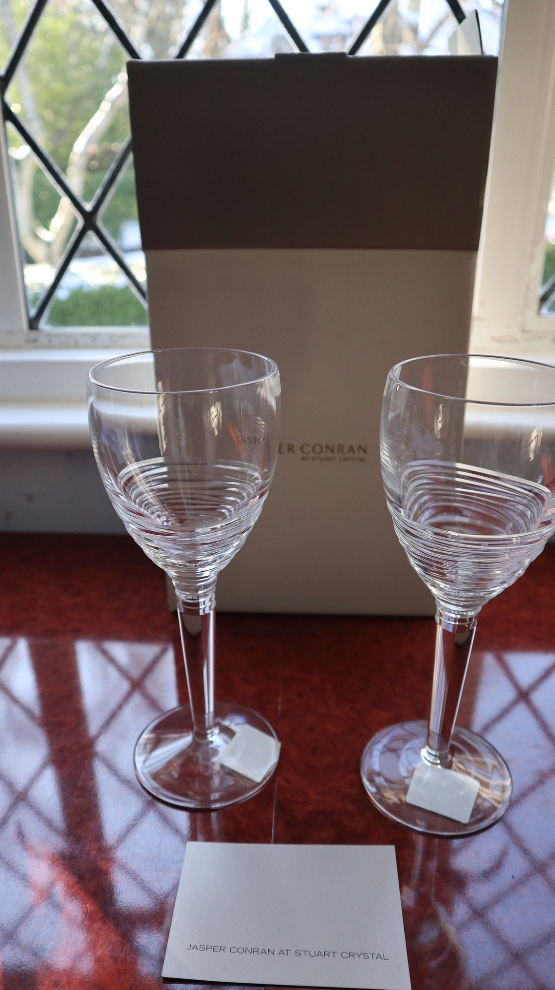 2 Jasper Conran Strata Wine Glasses by Stuart Etsy