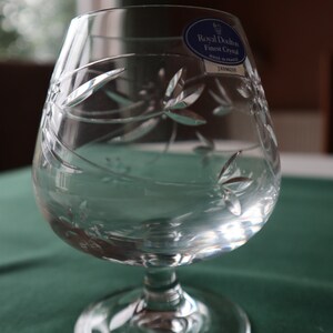 1 Royal Doulton &quot;Jasmine&quot; Brandy Glass, Lovely Condition, Signed