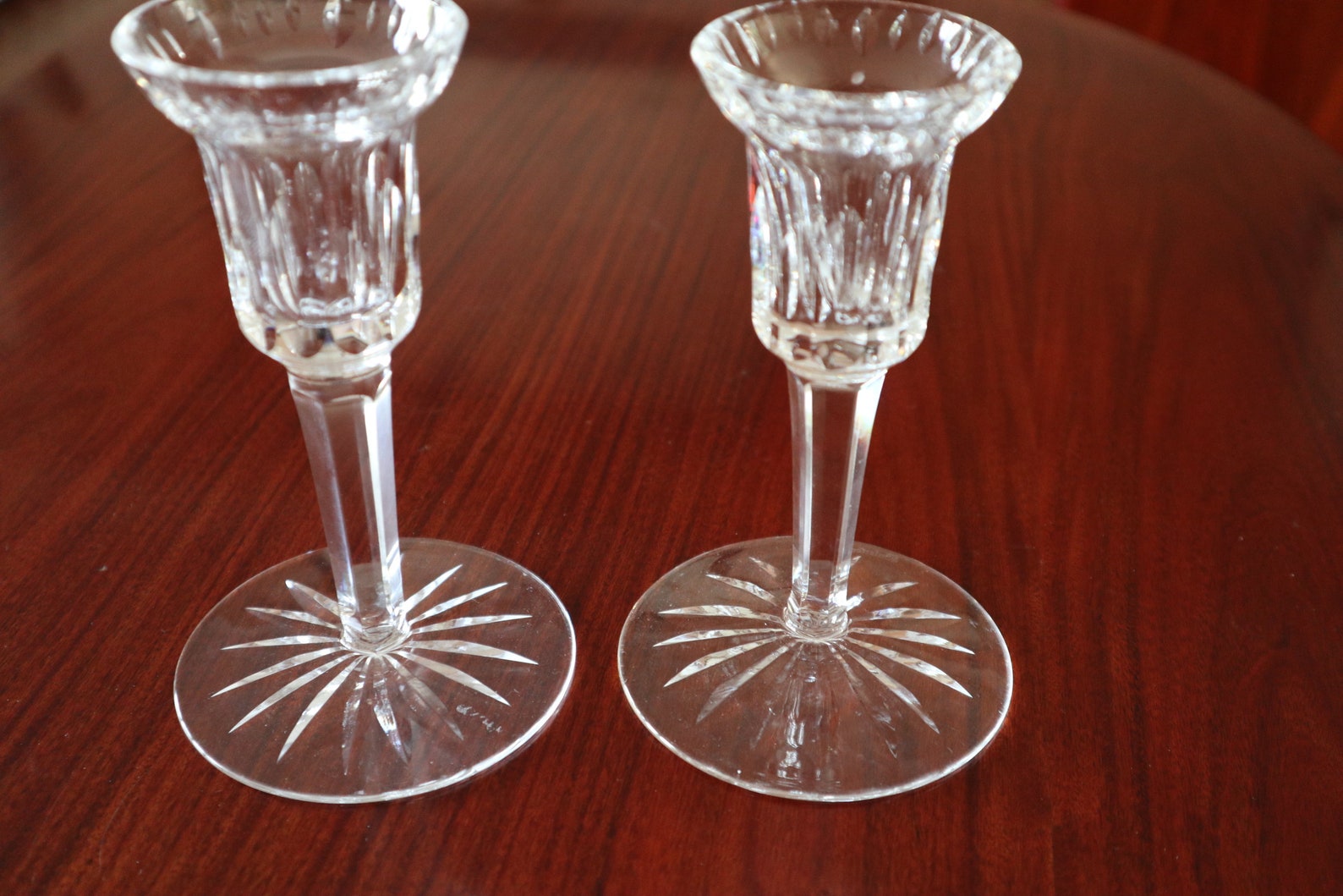 A Pair of Waterford Crystal Candle Holders Excellent Etsy
