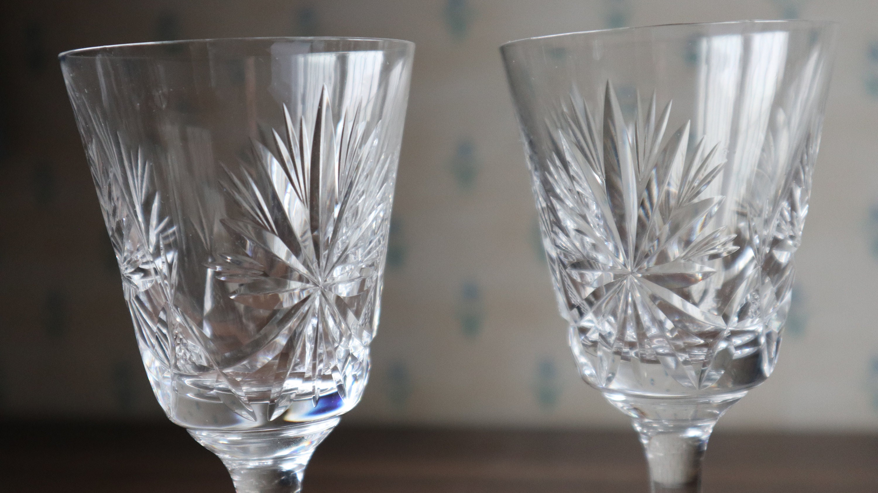 2 Edinburgh Crystal Star of Edinburgh Tall Wine Etsy