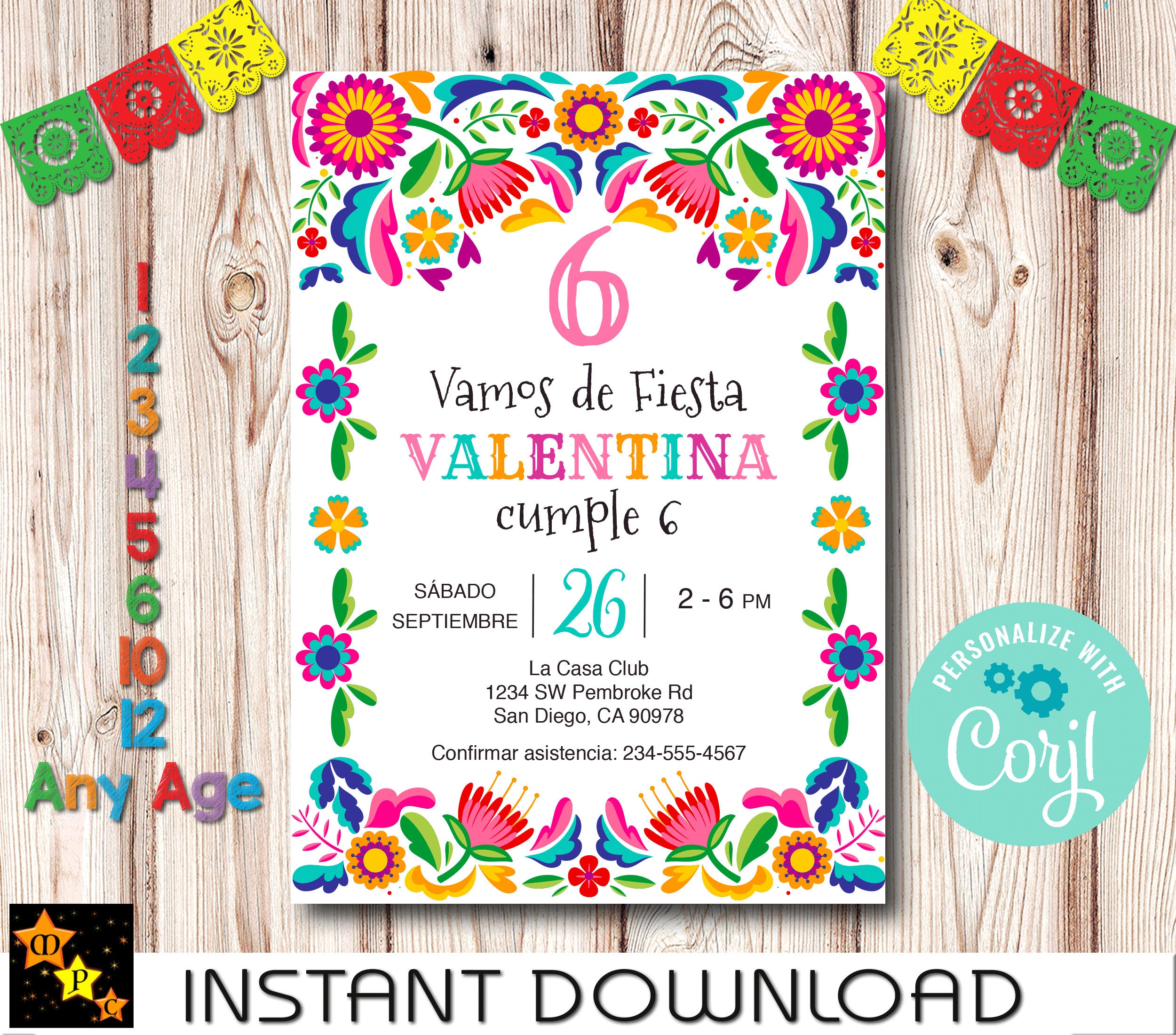 spanish-birthday-invitation-diy-instant-download-from-corjl-etsy