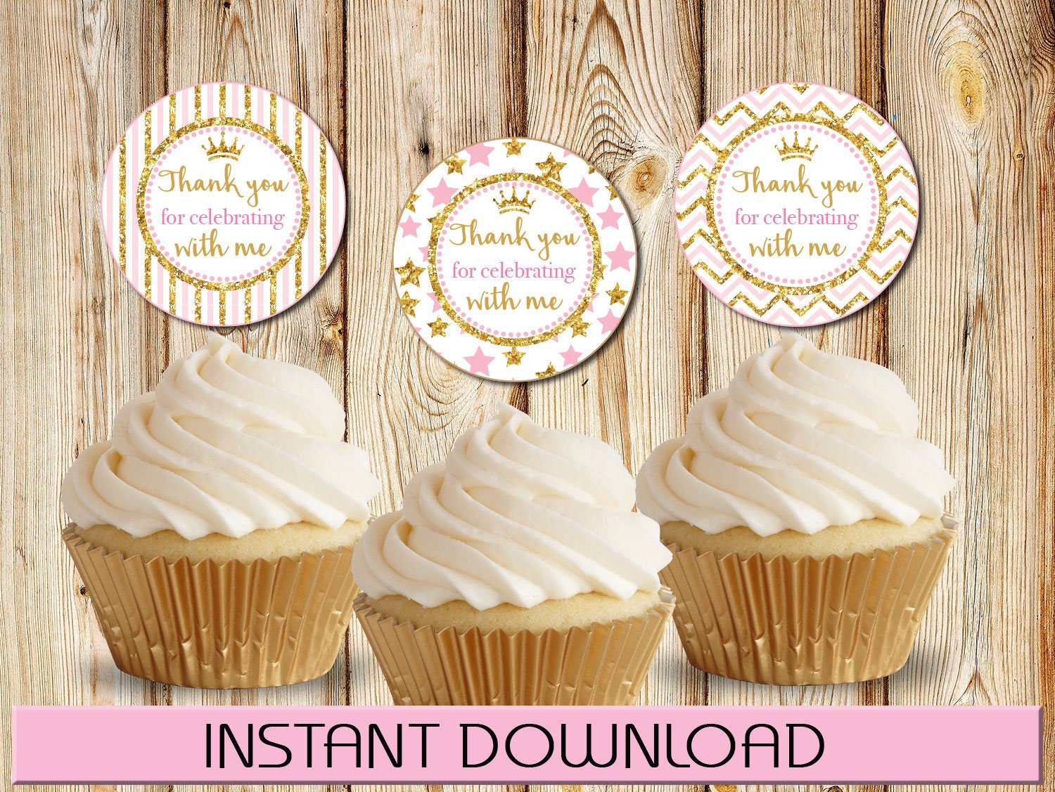 Thank You Cupcake Toppers Printable