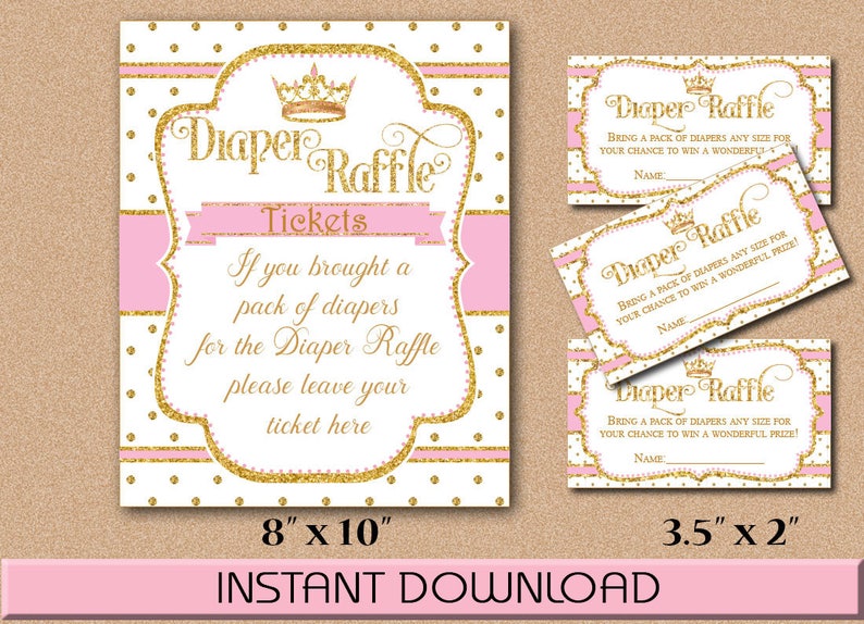 Royal Princess Baby Shower Invitation Girl Pink and Gold Etsy