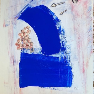 original Art, painting, gouache on paper, abstract, unframed. Sold by the artist.