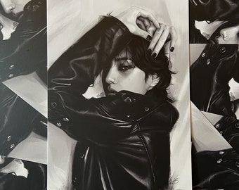 Monochrome Taehyung Art Print