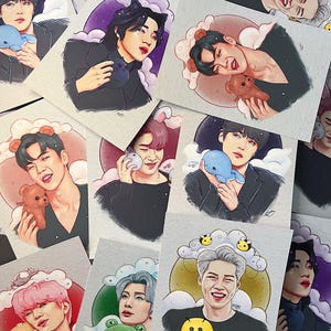 Monsta X Plushie Series 5x7&quot; Art Prints