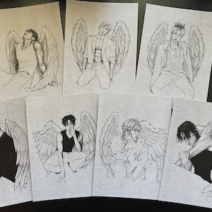 Monsta X Angel Sketch 5x7&quot; Prints