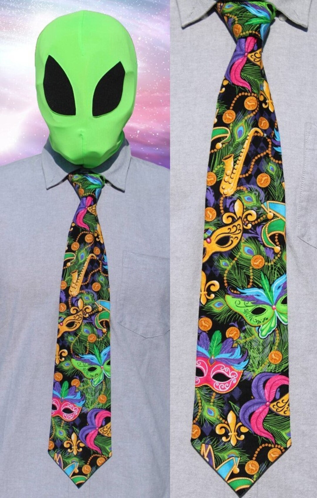 mardi gras necktie