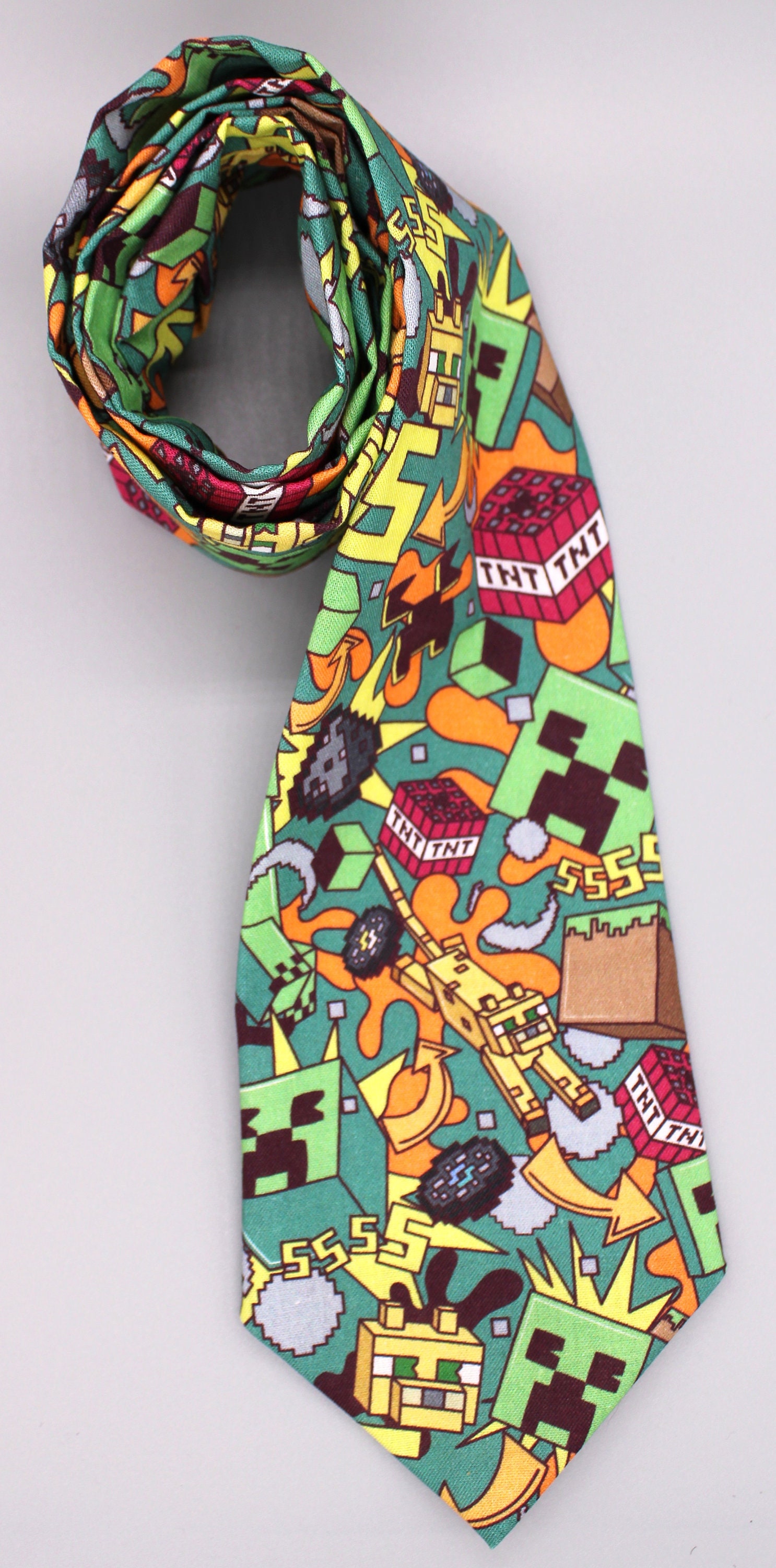 Minecraft Novelty Necktie - Neck Tie Mobs Creeper Zombie Skeleton ...