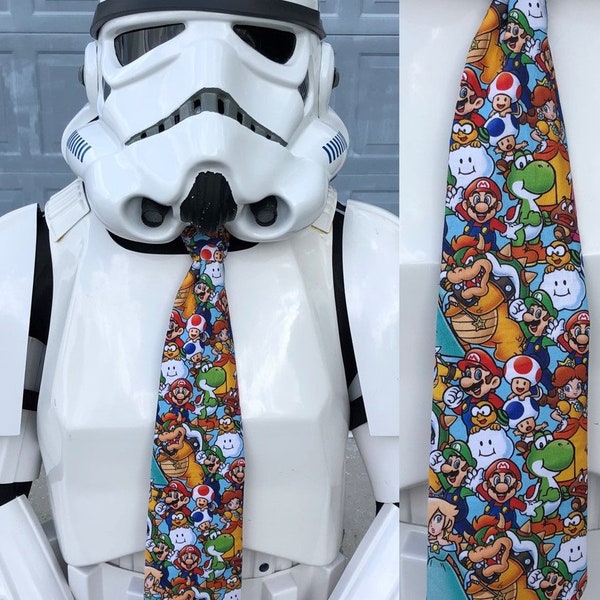 Nintendo Mario Super Mario Novelty Necktie  - Color Nintendo Super Mario Neck Tie FREE SHIPPING