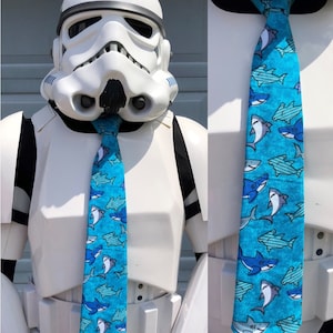 Shark Novelty Necktie  - Jaws Sharknado Shark Week Bruce Neck Tie Cartoon ADULT Cotton Free Shipping