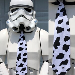 Cow Pattern Novelty Necktie  - Neck Tie Moo Holstein ADULT Cotton Free Shipping