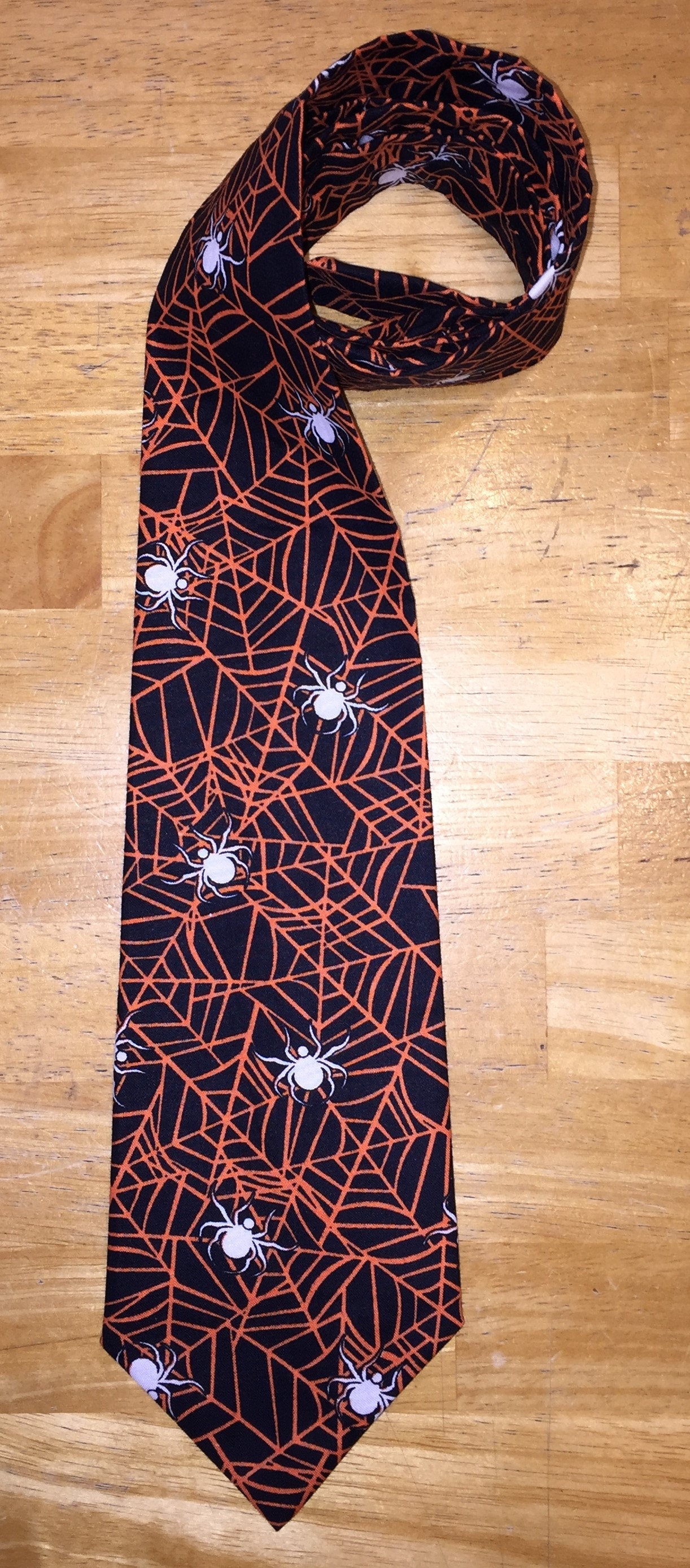 Spider Webs Novelty Necktie Neck Tie Spider Web Halloween | Etsy