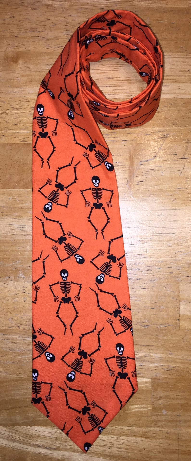 Skeleton Novelty Necktie Neck Tie Skeleton Skull Halloween | Etsy