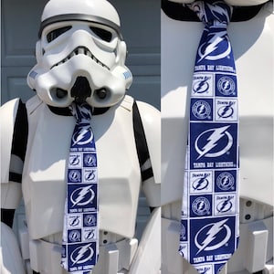 Tampa Bay Hockey Professional Team Novelty Necktie - ADULT size - Cotton fabric - Free Shipping