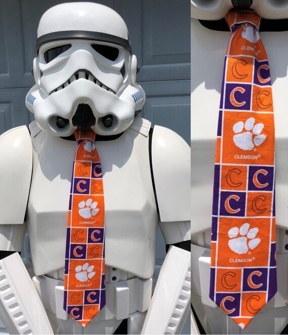 Free Shipping Clemson University Novelty Necktie Tigers Tiger Paw The Cub Neck Tie