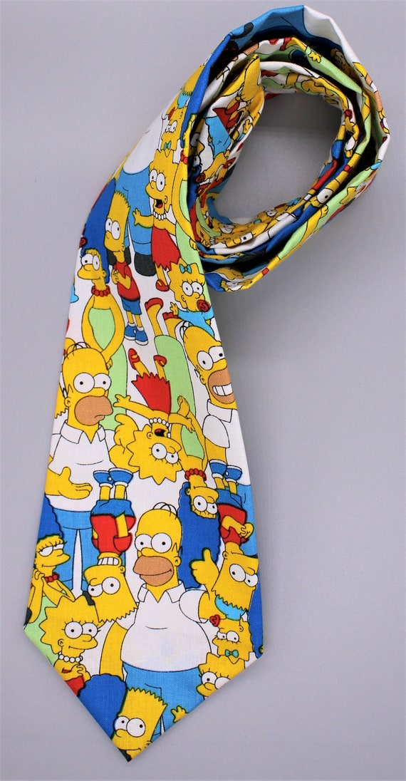 Corbata de novedad familiar Springfield amarilla Etsy