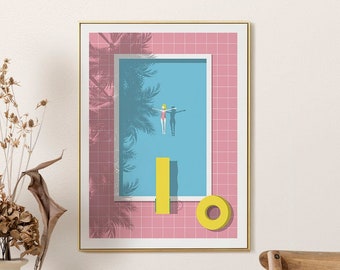 Pool Art Poster - Etsy