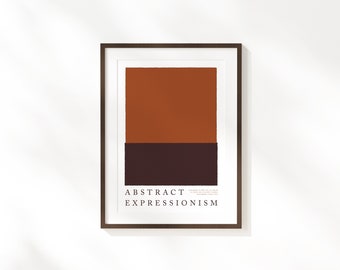 Impression d'art expressionnisme abstrait - A3, A4, 30 x 40 cm Art mural moderne / Poster d'exposition de galerie / Rothko - Best-seller