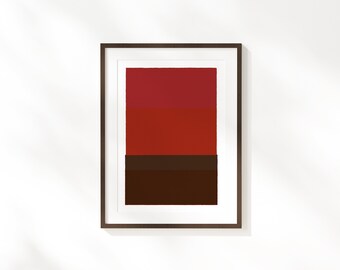 Impression d'art couleurs abstraites - A3, A4, 30 x 40 cm Art mural moderne / Poster d'exposition de galerie / Rothko