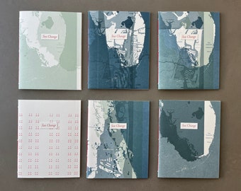 Handmade Ephemera Book: "Sea Change" Letterpress Print Offcuts, Artist's Book by Anne Covell
