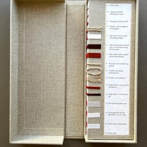 Bookbinding Sewing Sampler: 16 Historical Binding Styles, Handmade Book in Linen Clamshell Box afbeelding 2