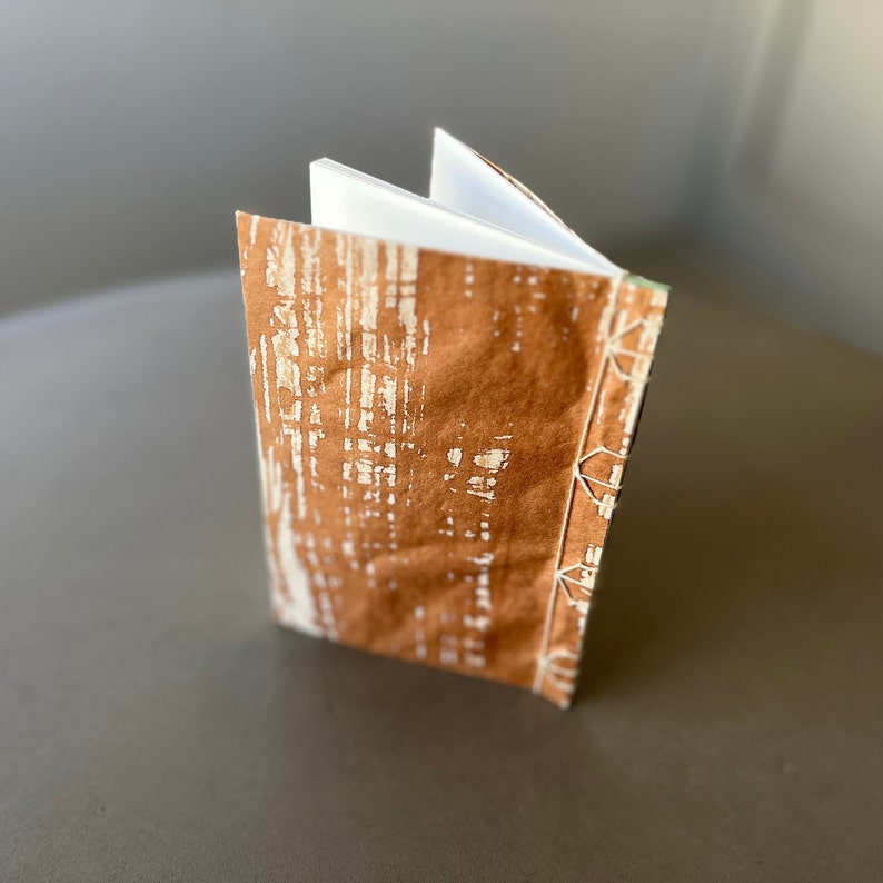 Stab Binding, Handmade Book With Kakishibu Natural Dye Handmade Paper