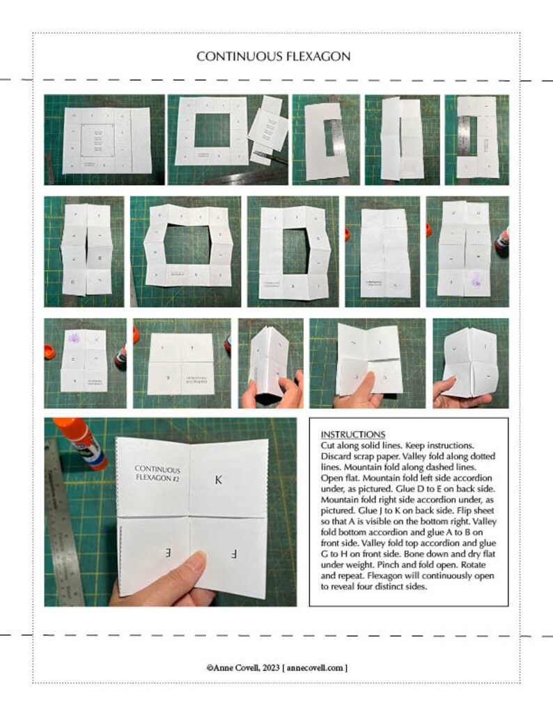 Bookbinding Tutorial, Printable Single Sheet Book Binding Kit, DIY