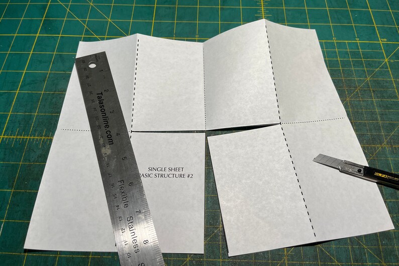 Bookbinding Tutorial, Printable Single Sheet Book Binding Kit, DIY ...