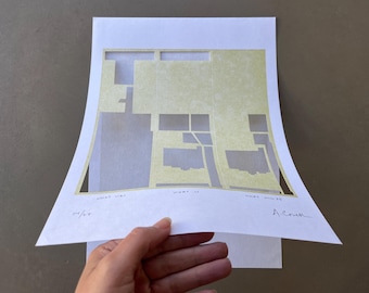 Papercut Letterpress Print: Hand-Cut Paper Art Piece by Anne Covell