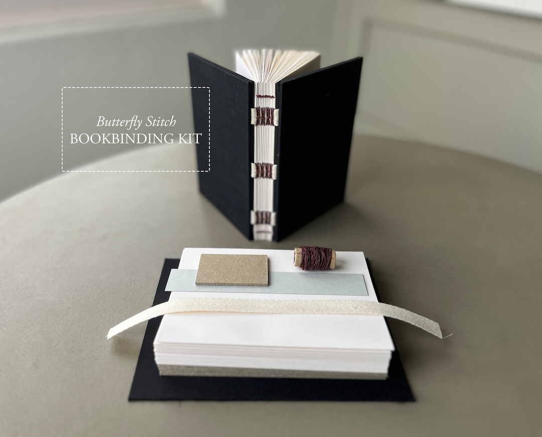 Bookbinding Kit, Handmade Book Tutorial, Makeityourself Craft Kit, DIY Book Binding Kit, How