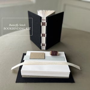 Bookbinding Kit (with Premium Archival Materials), Handmade Book Tutorial, Make-it-yourself Guide, DIY Book Binding Kit, Journal Craft Kit