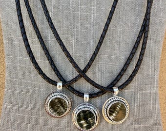 Buffalo Horn and Sterling Silver Necklace, Artisan Made USA