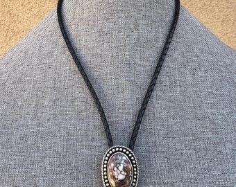 Wildhorse Stone Bolo Tie and Hat Band, Sterling Silver Cowboy Jewelry