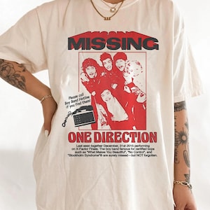 Direction Missing Konzert T-Shirt, One Direction Band, 1D T-Shirt, One Direction Musik Country Shirt Geschenk für Männer Frauen Unisex T-Shirt