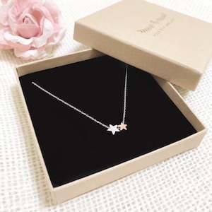Double Star Necklace ~ Silver/Gold/RoseGold