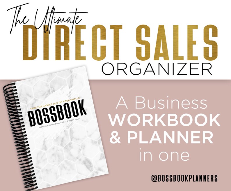 BOSSBOOK Direct Sales Business Building Organizer | Network Marketing | MLM | Business Workbook | Calendar 