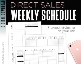WEEKLY SCHEDULE  |   Direct Sales Reps - MLM - social sales