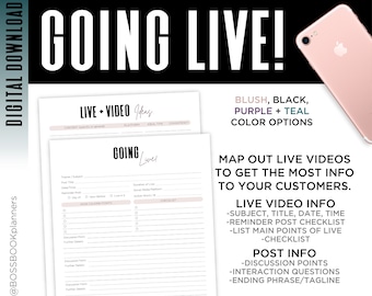 SOCIAL MEDIA  |  Going Live! worksheets