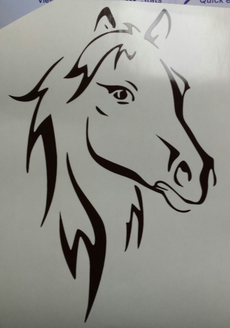Horse Head Decal Etsy