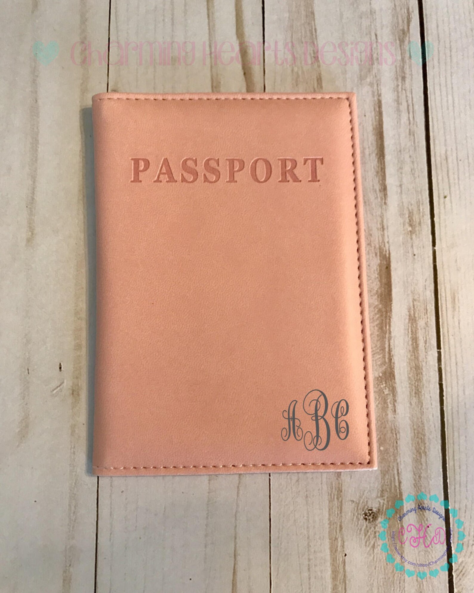 Monogrammed Light Pink Passport Holder Light Pink Passport Etsy