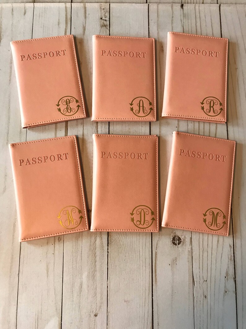 Monogrammed Light Pink Passport Holder Light Pink Passport Etsy