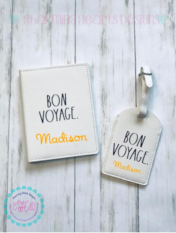 rae dunn luggage tag