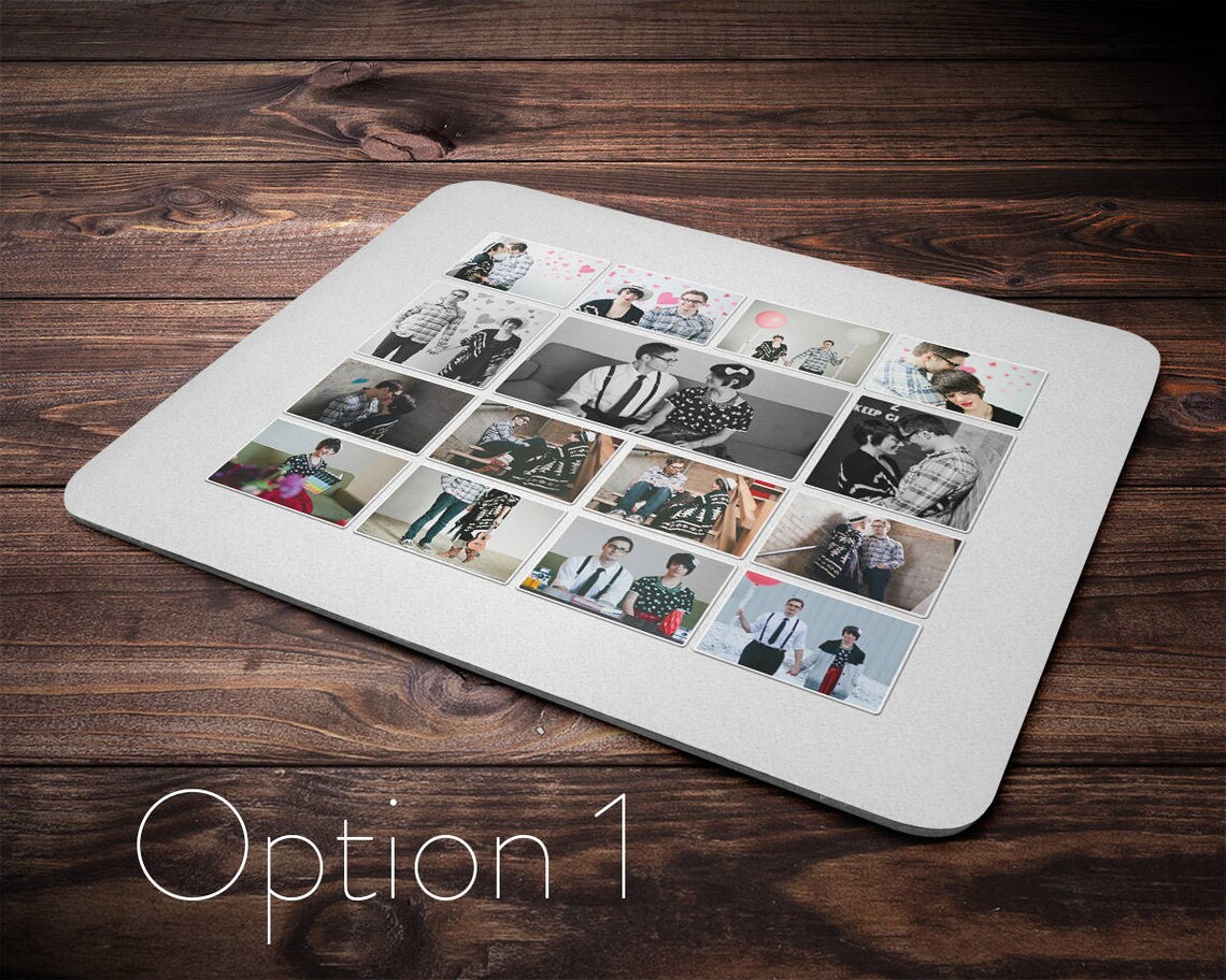 Customized Mouse Pad Picture Collage Photo MousePad With Etsy