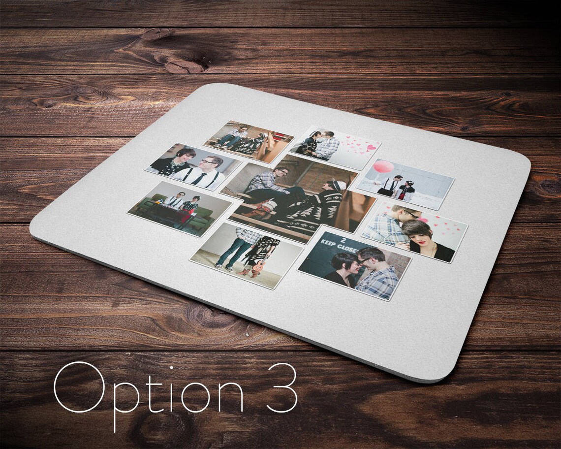 Customized Mouse Pad Picture Collage Photo MousePad With Etsy
