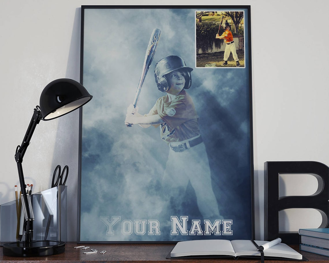 Personalized Sports Action Poster from Your Photo Custom Etsy