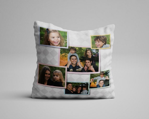 Custom Photo Collage Pillow Custom Picture Collage Pillow Etsy
