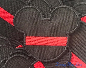 Thin RED Line Mickey Patch