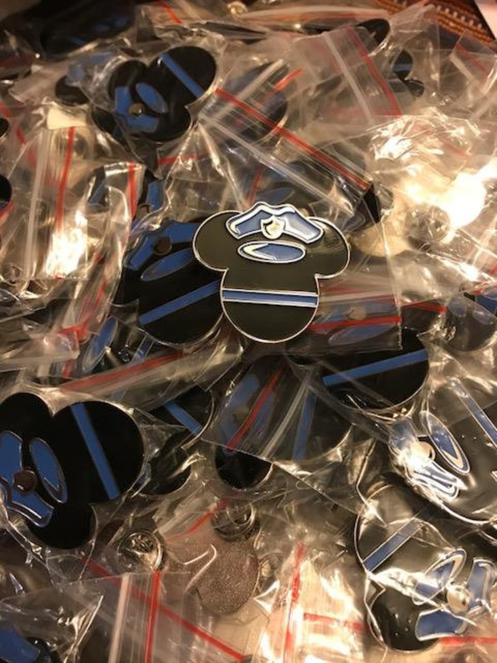 Thin Blue Line Mickey Hat Pin - Etsy